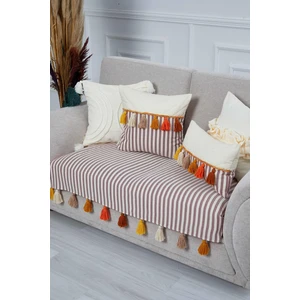 Aisha's Design Renkli Püsküllü Koltuk Örtüsü 90X155 CM,KO-20IK