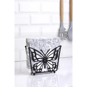 Okyanus Home Siyah Kelebek Desenli Dik Peçetelik