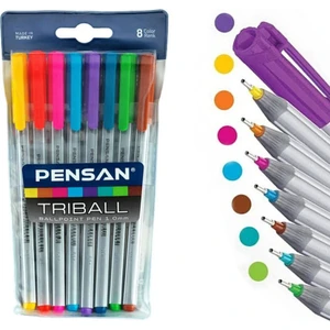 Triball 8 Renk Tükenmez Kalem