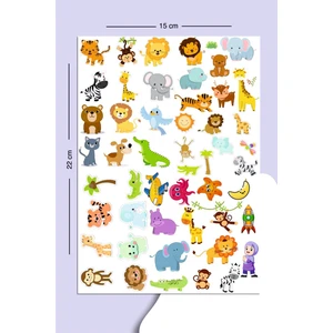 Sevimli Hayvanlar Karışık Sticker Seti Planner Ajanda Bullet Journal Için Uygun Set