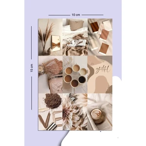 Kahverengi Temalı Sticker Seti Planner Ajanda Bullet Journal Için Uygun Set