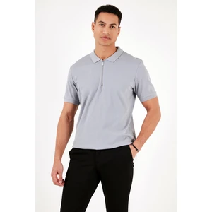 Pamuklu Regular Fit Fermuarlı Polo Yaka T Shirt Erkek Polo T Shirt 5902738