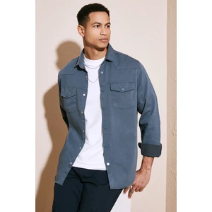 Pamuklu Regular Fit Çift Cepli Gömlek Erkek GÖMLEK CF24W116927