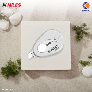 Mini Maket Bıçağı Otomatik Kilit Güvenlikli 9 mm Fildişi PA901
