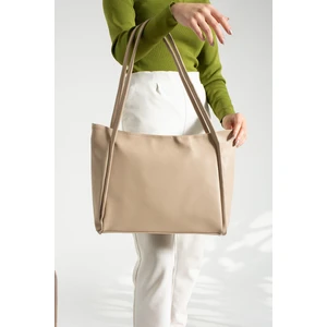 Nou Çift Saplı Salaş Model Vintage Shopper El ve Omuz Çantası