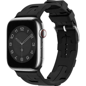 Apple Watch 9 41 mm Uyumlu Hermes Silikon Kordon Kayış - FC241