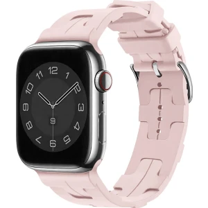Apple Watch 9 41 mm Uyumlu Hermes Silikon Kordon Kayış - FC241