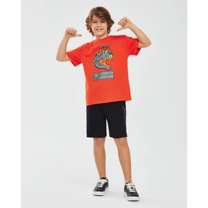 Graphic Tee B Short Sleeve Büyük Erkek Çocuk Turuncu Tshirt SK241093-700