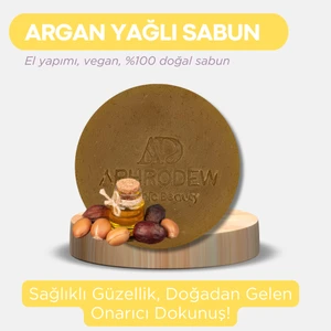 Argan Yağlı Vegan Doğal Sabun - E Vitaminli Onarıcı Besleyici Bakım Sabunu - 100 gr