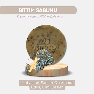 Bıttım Vegan Doğal Sabun - Matlaşmış Saçları Onarmada Etkili, Cildi Besler - 100 gr
