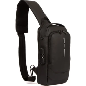 Adelina Bags Hırsızlık Önleyici Şifreli Kilitli USB Girişli Göğüs Omuz Çantası Body Bag