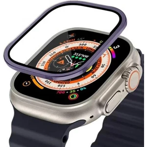 9h Titanyum Alaşımlı Çerçeveli Ful Kaplama Apple Watch Ultra 49MM Ekran Koruyucu, Hafif ve Tam Uyumlu