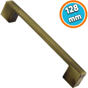 Mobilya Mutfak Dolabı Düz Çekmece Dolap Kapak Kulpu Kulbu Antik Sarı 128 mm Metal Kulp