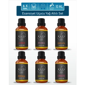 6'lı Set-1 Uçucu Yağ 100 % Saf Esansiyel Uçucu Yağ Aromaterapi Yağı Oda Kokusu Buhurdanlık Yağı 6X10
