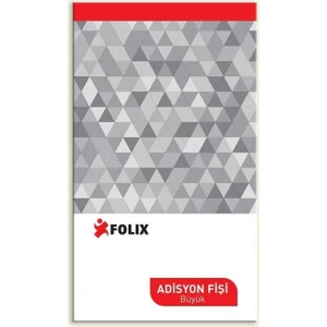 Adisyon Fiş 9 x 16,5 cm - Büyük - 12 Adet
