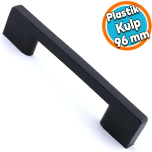 Mobilya Mutfak Dolabı Çekmece Dolap Kulpları Kapak Kulpu Kulbu Siyah 96 mm Plastik Kulp