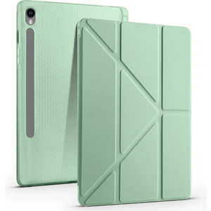 Samsung Galaxy Tab S9 2023 Yatay ve Dikey Standlı Antişok Köşe Korumalı Kalemlikli Origami Slikon Kılıf ve Ekran Koruyucu Sm- X710 X716 X718