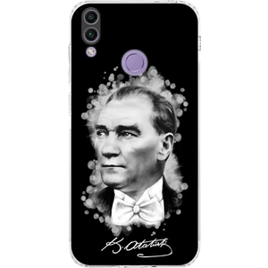 Huawei Honor 8c Uyumlu Kamera Korumalı Kapak Atatürk Tasarımlı Şeffaf Kılıf