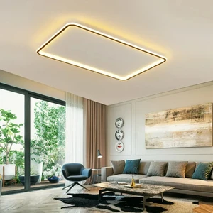 Zr Aydınlatma Gold 60X40CM Dikdörtgen 4000k Işık Rengi,kumandalı LED Tavan Lambası,avize,modern Aydınlatma, Dekoratif Işık
