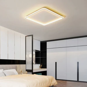 Zr Aydınlatma Gold 80X80CM Kare 3 Işık Rengi,kumandalı LED Tavan Lambası,avize,modern Aydınlatma, Dekoratif Işık