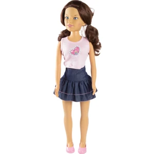 Oyuncak Bebek Clara Yürüyüş Arkadaşım Kot Etekli 80 cm Büyük Boy