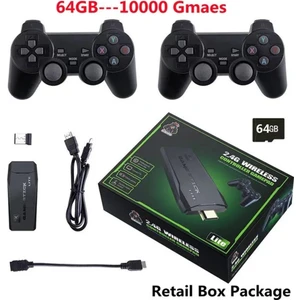 Oyun Konsolu 2.4g Kablosuz Çift Kol Nostaljik Oyunlar 4K Game Stick 10.000 Oyun Retro Atari