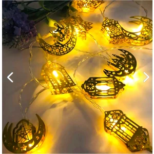 Horasan Ticaret Ramazan Ayına Özel Karışık Figürlü Metal LED Işıklar  Süsleme Işığı Gün Işığı FİŞLİ