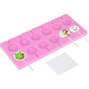 Adin Tasarım Lolipop Şeker Çikolata Yapım Seti 101 Parça Çember Çikolata Kalıbı Lolipop Çubuğu 100LÜ