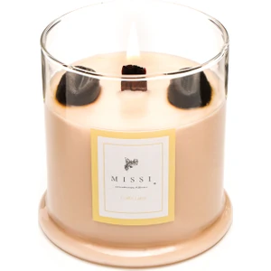 Büyük Ahşap Fitilli Coffe Latte Vegan Mum