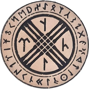 Seyhan Askeri Malzeme Tengri - Deri Peç - Arma - Türk Mitolojisi - Leather Patch