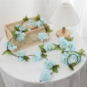 Yapay Çiçek Bahar Dalı Sarmaşık Japon Kiraz Çiçekli 230CM 18çiçekli 1. Dolanabilenmodel