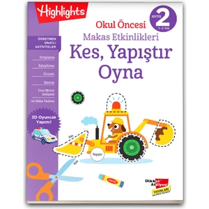 Okul Öncesi Makas Etkinlikleri Kes, Yapıştır, Oyna 2. Seviye