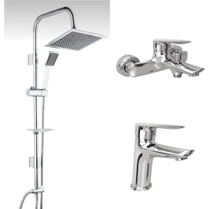 Tandem Banyo+Lavabo Bataryası ve TEMA53260 Tepe Duş Seti