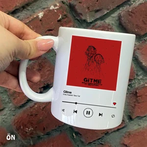 Hediyeci Abla Size Özel Spotify Gitme Dolu Kadehi Ters Tut Baskılı Kupa Bardaklar
