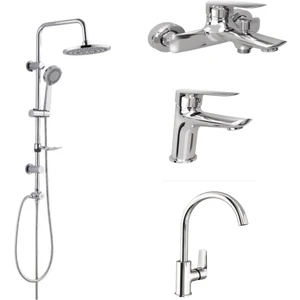 Tandem Banyo +Lavabo+Mutfak Bataryası ve 53230 Tepe duş seti