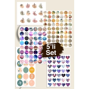 175 Adet Bohem Sticker Set-Planner Ajanda Bullet Journal Için Uygun Set