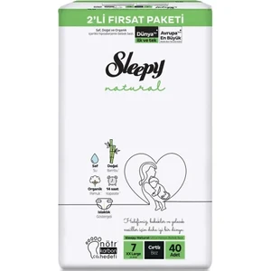 Bebek Bezi Natural 7 Beden Xxl 20-30 kg 40'lı Fırsat Paket