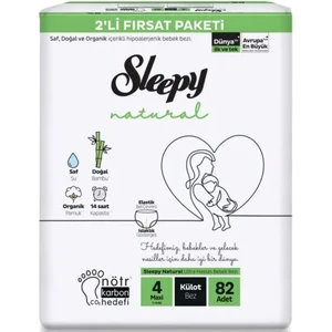 Natural Külot Bebek Bezi 4 Beden Maxi 82'li Fırsat Paket