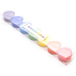 MİSSİ 7 CHAKRA MEDİTASYON KRİSTAL KAP İÇİ RENKLİ MUM SETİ (SMALL)