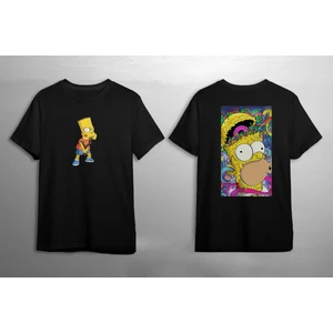 Simpson Ön ve Sırt Baskılı Yüksek Kalite Unisex Oversize Tshirt