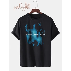 Pray The Lord Baskılı Siyah Unisex Oversize Tshirt
