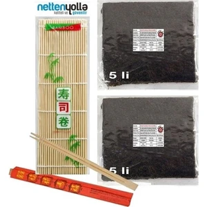 2 Adet 5li Nori Sushi Yosunu + Sushi Matı Hediye / Suşi Seti