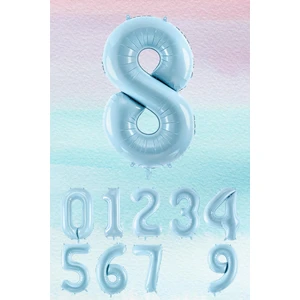 Mavi Rakam Balonlar 75CM Dev Uçan Rakam Balon
