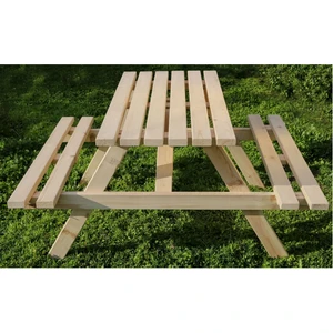 Alfa Country Piknik Masası 4-6 Kişilik Doğal Ahşap