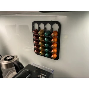 ZS Store Nespresso ve Starbucks Uyumlu Duvar Tipi Kapsül Kahve Standı Siyah