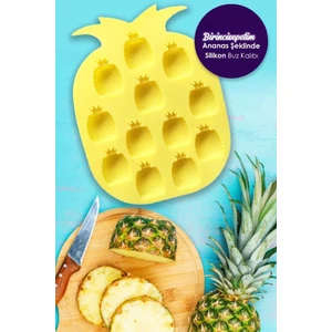 Ananas Şeklinde Silikon Buz Kalıbı | Mum, Sabun, Jöle, Çikolata Yapımında Da Kullanılır.