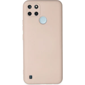 Case World Caseworld Realme C21Y Kapak Içi Kadife Kamera Korumalı Lansman Silikon Kılıf - Pudra
