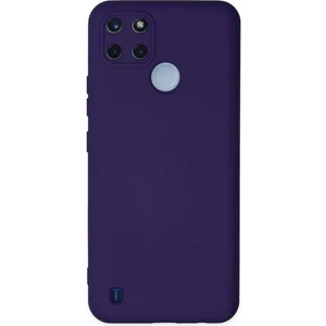 Caseart Realme C25Y Kapak Içi Kadife Kamera Korumalı Lansman Silikon Kılıf - Mor