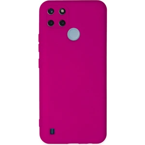 Caseart Realme C25Y Kapak Içi Kadife Kamera Korumalı Lansman Silikon Kılıf - Neon Pembe