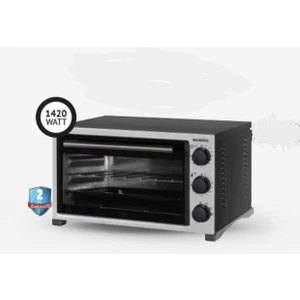 1420W Siyah 35 Litre Mini  Fırın Siyah-Beyaz  KF-5320-A0I
